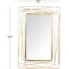 imageDeco 79 Metal Room Wall Mirror Entryway Mirror with Thin Metal Rectangle Frame Wall Mounted Mirror 31quot x 1quot x 47quot Gold