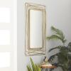 imageDeco 79 Metal Room Wall Mirror Entryway Mirror with Thin Metal Rectangle Frame Wall Mounted Mirror 31quot x 1quot x 47quot Gold