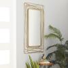 imageDeco 79 Metal Room Wall Mirror Entryway Mirror with Thin Metal Rectangle Frame Wall Mounted Mirror 31quot x 1quot x 47quot Gold