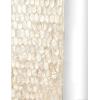 imageDeco 79 Mother of Pearl Shell Handmade Room Wall Mirror Mosaic Entryway Mirror with Blue Corners Wall Mounted Mirror 48quot x 1quot x 36quot Cream355L x 1W