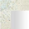 imageDeco 79 Mother of Pearl Shell Handmade Room Wall Mirror Mosaic Entryway Mirror with Blue Corners Wall Mounted Mirror 48quot x 1quot x 36quot Cream355L x 478W