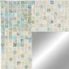 imageDeco 79 Mother of Pearl Shell Handmade Room Wall Mirror Mosaic Entryway Mirror with Blue Corners Wall Mounted Mirror 48quot x 1quot x 36quot Cream361L x 24W