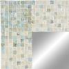 imageDeco 79 Mother of Pearl Shell Handmade Room Wall Mirror Mosaic Entryway Mirror with Blue Corners Wall Mounted Mirror 48quot x 1quot x 36quot Cream361L x 24W
