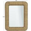 imageDeco 79 Rattan Room Wall Mirror Entryway Mirror Wall Mounted Mirror 32quot x 3quot x 40quot Brown