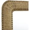 imageDeco 79 Rattan Room Wall Mirror Entryway Mirror Wall Mounted Mirror 32quot x 3quot x 40quot Brown