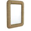 imageDeco 79 Rattan Room Wall Mirror Entryway Mirror Wall Mounted Mirror 32quot x 3quot x 40quot Brown