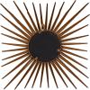 imageDeco 79 Rustic Metal Wall Mirror Wood Mirr Decor S9 W H60930 23quot by 23quot Gold