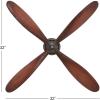 imageDeco 79 Traditional Wooden Airplane Propeller Decor 5quot H x 48quot L Polished Brown Finish Model92671Dark Brown