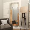 imageDeco 79 Wood Room Wall Mirror Entryway Mirror with Metal Detailing Wall Mounted Mirror 28quot x 2quot x 71quot Beige
