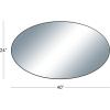 imageDeco 79 Wood Room Wall Mirror Oval Shaped Entryway Mirror with Thin Minimalistic Frame Wall Mounted Mirror 18quot x 1quot x 31quot BlackBlack