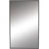 imageDeco 79 Wood Room Wall Mirror Oval Shaped Entryway Mirror with Thin Minimalistic Frame Wall Mounted Mirror 18quot x 1quot x 31quot BlackBlack