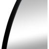imageDeco 79 Wood Room Wall Mirror Oval Shaped Entryway Mirror with Thin Minimalistic Frame Wall Mounted Mirror 18quot x 1quot x 31quot BlackBlack