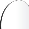 imageDeco 79 Wood Room Wall Mirror Oval Shaped Entryway Mirror with Thin Minimalistic Frame Wall Mounted Mirror 18quot x 1quot x 31quot BlackBlack
