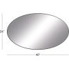 imageDeco 79 Wood Room Wall Mirror Oval Shaped Entryway Mirror with Thin Minimalistic Frame Wall Mounted Mirror 18quot x 1quot x 31quot BlackBlack