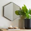 imageDeco 79 Wood Room Wall Mirror Oval Shaped Entryway Mirror with Thin Minimalistic Frame Wall Mounted Mirror 18quot x 1quot x 31quot BlackBlack