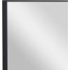 imageDeco 79 Wood Room Wall Mirror Oval Shaped Entryway Mirror with Thin Minimalistic Frame Wall Mounted Mirror 18quot x 1quot x 31quot BlackBlack