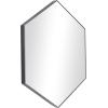 imageDeco 79 Wood Room Wall Mirror Oval Shaped Entryway Mirror with Thin Minimalistic Frame Wall Mounted Mirror 18quot x 1quot x 31quot BlackBlack