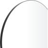 imageDeco 79 Wood Room Wall Mirror Oval Shaped Entryway Mirror with Thin Minimalistic Frame Wall Mounted Mirror 18quot x 1quot x 31quot BlackBlack