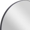 imageDeco 79 Wood Room Wall Mirror Oval Shaped Entryway Mirror with Thin Minimalistic Frame Wall Mounted Mirror 18quot x 1quot x 31quot BlackBlack