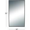 imageDeco 79 Wood Room Wall Mirror Oval Shaped Entryway Mirror with Thin Minimalistic Frame Wall Mounted Mirror 18quot x 1quot x 31quot BlackBlack