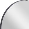 imageDeco 79 Wood Room Wall Mirror Oval Shaped Entryway Mirror with Thin Minimalistic Frame Wall Mounted Mirror 18quot x 1quot x 31quot BlackBlack