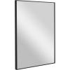 imageDeco 79 Wood Room Wall Mirror Oval Shaped Entryway Mirror with Thin Minimalistic Frame Wall Mounted Mirror 18quot x 1quot x 31quot BlackBlack