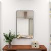 imageDeco 79 Wood Room Wall Mirror Oval Shaped Entryway Mirror with Thin Minimalistic Frame Wall Mounted Mirror 18quot x 1quot x 31quot BlackBlack