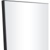 imageDeco 79 Wood Room Wall Mirror Oval Shaped Entryway Mirror with Thin Minimalistic Frame Wall Mounted Mirror 18quot x 1quot x 31quot BlackBlack