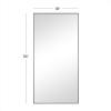 imageDeco 79 Wood Room Wall Mirror Oval Shaped Entryway Mirror with Thin Minimalistic Frame Wall Mounted Mirror 18quot x 1quot x 31quot BlackBlack