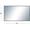 imageDeco 79 Wood Room Wall Mirror Oval Shaped Entryway Mirror with Thin Minimalistic Frame Wall Mounted Mirror 18quot x 1quot x 31quot BlackBlack