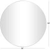 imageDeco 79 Wood Room Wall Mirror Oval Shaped Entryway Mirror with Thin Minimalistic Frame Wall Mounted Mirror 18quot x 1quot x 31quot BlackClear