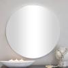 imageDeco 79 Wood Room Wall Mirror Oval Shaped Entryway Mirror with Thin Minimalistic Frame Wall Mounted Mirror 18quot x 1quot x 31quot BlackClear