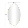 imageDeco 79 Wood Room Wall Mirror Oval Shaped Entryway Mirror with Thin Minimalistic Frame Wall Mounted Mirror 18quot x 1quot x 31quot BlackGold