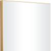 imageDeco 79 Wood Room Wall Mirror Oval Shaped Entryway Mirror with Thin Minimalistic Frame Wall Mounted Mirror 18quot x 1quot x 31quot BlackGold