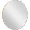 imageDeco 79 Wood Room Wall Mirror Oval Shaped Entryway Mirror with Thin Minimalistic Frame Wall Mounted Mirror 18quot x 1quot x 31quot BlackGold