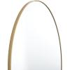 imageDeco 79 Wood Room Wall Mirror Oval Shaped Entryway Mirror with Thin Minimalistic Frame Wall Mounted Mirror 18quot x 1quot x 31quot BlackGold
