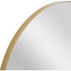 imageDeco 79 Wood Room Wall Mirror Oval Shaped Entryway Mirror with Thin Minimalistic Frame Wall Mounted Mirror 18quot x 1quot x 31quot BlackGold