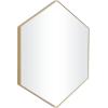 imageDeco 79 Wood Room Wall Mirror Oval Shaped Entryway Mirror with Thin Minimalistic Frame Wall Mounted Mirror 18quot x 1quot x 31quot BlackGold