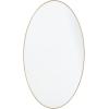 imageDeco 79 Wood Room Wall Mirror Oval Shaped Entryway Mirror with Thin Minimalistic Frame Wall Mounted Mirror 18quot x 1quot x 31quot BlackGold