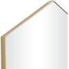 imageDeco 79 Wood Room Wall Mirror Oval Shaped Entryway Mirror with Thin Minimalistic Frame Wall Mounted Mirror 18quot x 1quot x 31quot BlackGold