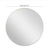 imageDeco 79 Wood Room Wall Mirror Oval Shaped Entryway Mirror with Thin Minimalistic Frame Wall Mounted Mirror 18quot x 1quot x 31quot BlackGold