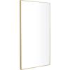 imageDeco 79 Wood Room Wall Mirror Oval Shaped Entryway Mirror with Thin Minimalistic Frame Wall Mounted Mirror 18quot x 1quot x 31quot BlackGold