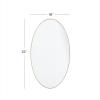 imageDeco 79 Wood Room Wall Mirror Oval Shaped Entryway Mirror with Thin Minimalistic Frame Wall Mounted Mirror 18quot x 1quot x 31quot BlackGold