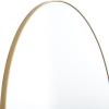 imageDeco 79 Wood Room Wall Mirror Oval Shaped Entryway Mirror with Thin Minimalistic Frame Wall Mounted Mirror 18quot x 1quot x 31quot BlackGold