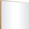 imageDeco 79 Wood Room Wall Mirror Oval Shaped Entryway Mirror with Thin Minimalistic Frame Wall Mounted Mirror 18quot x 1quot x 31quot BlackGold