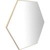 imageDeco 79 Wood Room Wall Mirror Oval Shaped Entryway Mirror with Thin Minimalistic Frame Wall Mounted Mirror 18quot x 1quot x 31quot BlackGold