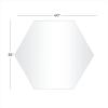 imageDeco 79 Wood Room Wall Mirror Oval Shaped Entryway Mirror with Thin Minimalistic Frame Wall Mounted Mirror 18quot x 1quot x 31quot BlackWhite