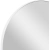 imageDeco 79 Wood Room Wall Mirror Oval Shaped Entryway Mirror with Thin Minimalistic Frame Wall Mounted Mirror 18quot x 1quot x 31quot BlackWhite