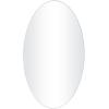 imageDeco 79 Wood Room Wall Mirror Oval Shaped Entryway Mirror with Thin Minimalistic Frame Wall Mounted Mirror 18quot x 1quot x 31quot BlackWhite