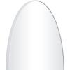 imageDeco 79 Wood Room Wall Mirror Oval Shaped Entryway Mirror with Thin Minimalistic Frame Wall Mounted Mirror 18quot x 1quot x 31quot BlackWhite